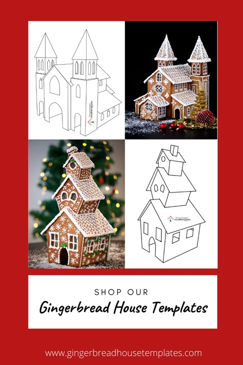 Gingerbread House Template Printable, Cardboard Gingerbread House, Homemade Gingerbread House, Gingerbread House Patterns, Gingerbread House Template, Gingerbread House Recipe, Ginger House, Gingerbread House Designs, Gingerbread House Cookies