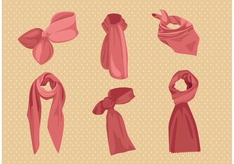 Free Neck Scarves Vector Art - (21 Free Downloads) Scarves Drawing, Scarves Illustration, Red Neck Scarf, Scarf Vector, Pastel Cafe, Scarf Drawing, Minimal Face, Neck Drawing, Ocean Ideas