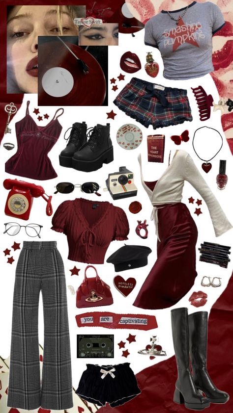 #shuffles #moodboard #aestheticmoodboard #outfitinspo #style #styleinspo #outfit #aestheticoutfit #beauty #outfitinsporation #styleinsporation #burgundyaesthetic #redaesthetic Outfitinspo Style, Cherry Girl, Rockstar Girlfriend, Rockstar Gf, Dark Feminine, Connect With People, Your Aesthetic, Fit Inspo, Creative Energy