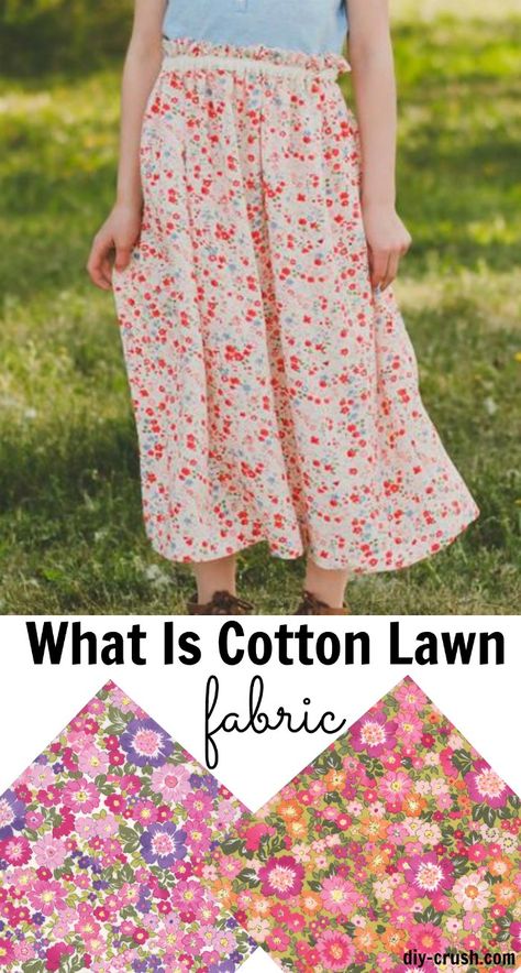 What is cotton lawn fabric and what can you sew with it? Important facts and tips for sewing with cotton lawn. What To Sew, Flowy Clothing, Sewing Project Ideas, Tips For Sewing, Romper Sewing Pattern, Cotton Lawn Fabric, Sewing Projects Free, Romper Pattern, Sewing Fabrics