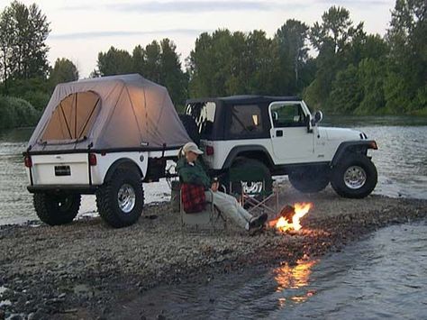 Auto Jeep, Kangoo Camper, Jeep Trailer, Cj Jeep, Tj Wrangler, Jeep Camping, Overland Trailer, Jeep Mods, Jeep Wrangler Accessories