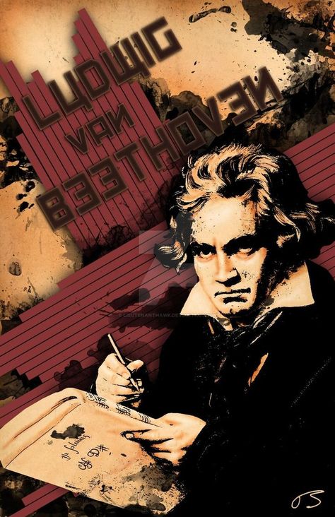 Ludwig Van Beethoven Poster by LieutenantHawk on DeviantArt | Beethoven, Music is life, Artist Beethoven Wallpaper, Beethoven Aesthetic, Beethoven Art, Classical Music Poster, Music Facts, Best Classical Music, Classical Music Composers, Musician Art, Ludwig Van Beethoven