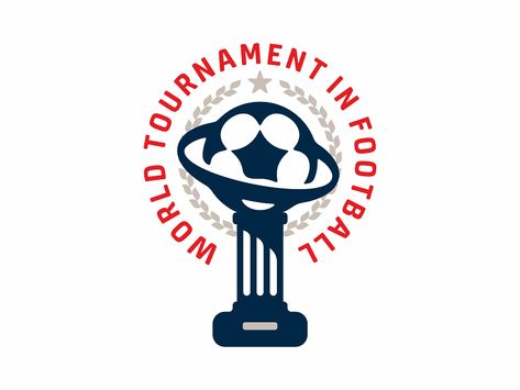 World tournament in football by Tick ϟ Style Sports Tournament Logo, Football Tournament Logo, Tournament Logo, Football Event, Football Logo Design, Football Cups, Academy Logo, Soccer Tournament, Sport Logos