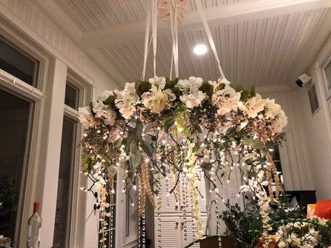 Greenery/floral Chandelier? | Weddings, Do It Yourself | Wedding Forums | WeddingWire Diy Hula Hoop Chandelier Wisteria, Wedding Outdoor Chandelier, Hula Hoop Chandelier Wedding, Flower Chandelier Wedding, Greenery Chandelier, Hula Hoop Chandelier, Floral Chandelier Wedding, Registry Wedding Dress, Hoop Chandelier