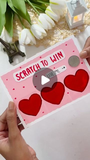 Gayatri chouhan on Instagram: "DIY Cute Gift Idea #crafts #handmade #diy #papercrafting #giftideas #papercrafts #art #gift #giftidea #art #scratchcard #diyscratchcard" Cute Crafts For Your Boyfriend Birthday, How To Make Scratch Off Cards, Cute Diy Gifts For Crush, Thank You Diy Gifts, Cards Handmade Ideas Creative Easy Diy, Homemade Greeting Cards Ideas, Card Ideas For Anniversary, Diy Birthday Gifts For Friends Creative Craft Ideas, Scratch Off Valentine Cards