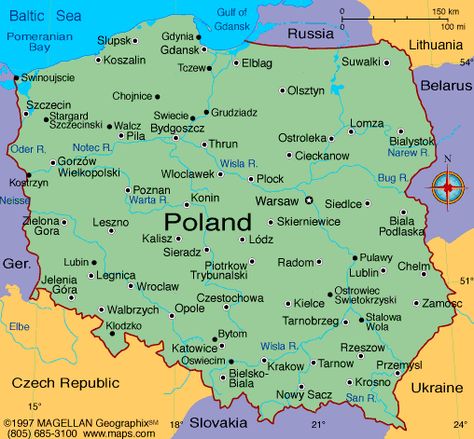 Poland Atlas: Maps and Online Resources | Infoplease.com Poland Facts, Map Of Poland, Genealogy Map, Poland Map, Polish Traditions, Overseas Jobs, Metro Map, Polish Language, Poland Travel