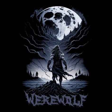 Score A werewolf with a bright moon by garagonz on Threadless Werewolf Illustration, Bright Moon, Halloween Illustration, Moon Design, Special Characters, Baby Prints, Lower Case Letters, Baby Tshirts, Look Cool