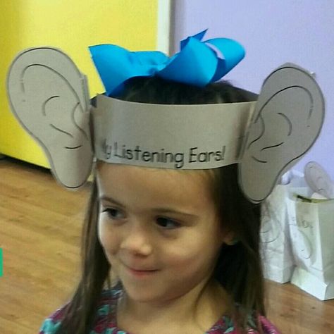 Ears Activity For Preschool, Nose Crafts For Preschool, Ear Crafts Preschool, Listening Ears Craft Preschool, Ears Craft Preschool, Hearing Crafts Preschool, 5 Senses Hearing Activities, Listening Activities For Preschoolers, Listening Ears Craft