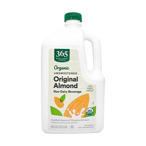 Organic Unsweetened Almond Milk, 96 fl oz at Whole Foods Market Nuts Nutrition Facts, High Carb Fruits, Organic Almond Milk, Dairy Drinks, Whole Food Diet, Cooking Oils, Unsweetened Almond Milk, Fresh Fruits And Vegetables, Whole Foods Market