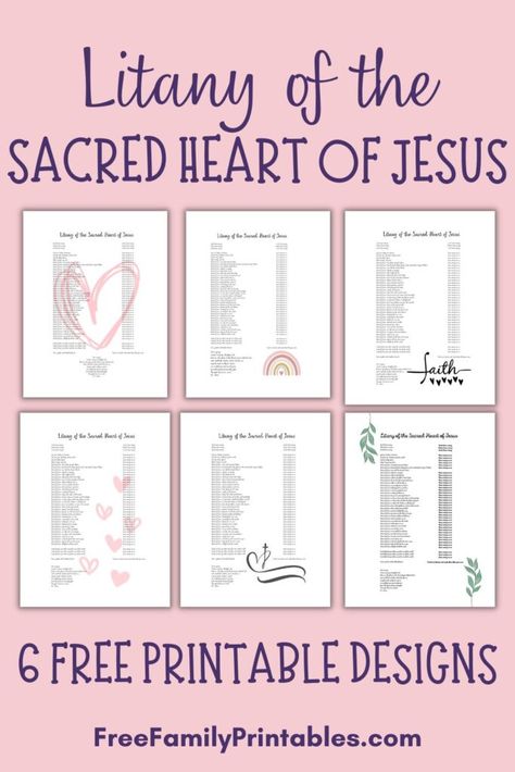 Free Litany of the Sacred Heart of Jesus Printable Free Christian Printables, House Of Wisdom, Jesus Printable, Holy Hour, The Sacred Heart Of Jesus, The Sacred Heart, Sacred Heart Of Jesus, Christian Printables, Blog Video