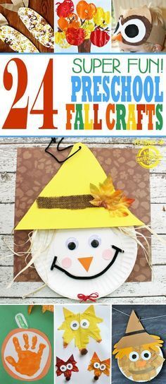 24 Super Fun Preschool Fall Crafts! Make a scarecrows, foxes, play with leaves and owls, make a handprint keepsake and more! #fallcrafts #preschool Preschool Fall Crafts, Preschoolers Crafts, Crafts For Fall, Plate Crafts For Kids, Preschool Crafts Fall, Preschool Fall, Crafts Fall, Paper Plate Crafts For Kids, Kids Fall Crafts