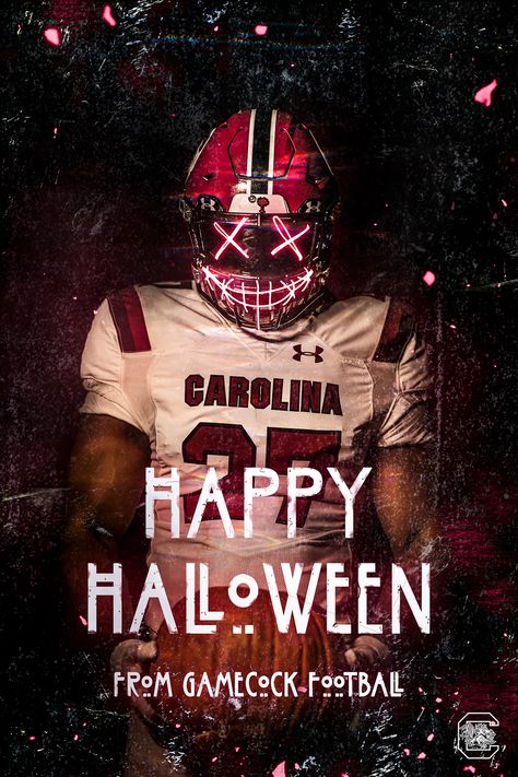 Gamecock Football 2019 on Behance Halloween Sports Graphic, Football Media Day, Gamecock Football, Football Inspiration, Halloween Football, Sports Banners, Gamecocks Football, Sport Graphics, Football Graphics