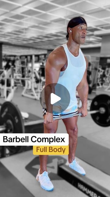 SPF Training: "Here’s a great way to get your week off to a great start. Introducing the Barbell Complex! 💥 It’s a high-intensity training technique that combines multiple exercises into one seamless circuit. 🔄 With a barbell loaded you’ll perform a series of movements back-to-back without rest, targeting different muscle groups and boosting your cardiovascular endurance. 

I finished it with some jump rope for maximum fat burn🔥 

Here’s my High intensity Barbell Complex Full Body Workout: 
✳️ Barbell High Pull 
✳️ Barbell Lat Raise 
✳️ Clean & Press 
✳️ Good Morning 
✳️ Back Squat 
✳️ Barbell Row 
 
#BarbellComplex #WorkoutChallenge #FitnessMotivation #fitnesstips #motivationmonday #fullbodyworkout #workoutcircuit #workout #gymlife #fitfam #workoutvideo #fitover40 #fitover50 #fitne Barbell Complex Workouts, Complex Workout, Squat Barbell, Barbell Complex, Different Muscle Groups, Back Squat, Barbell Row, Barbell Workout, Back Squats