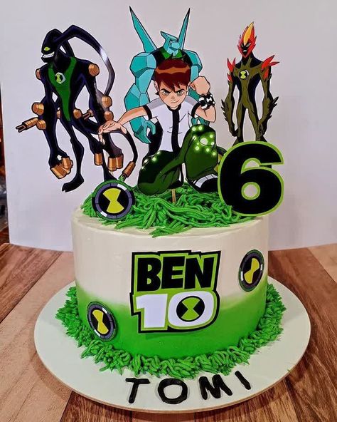 Ben 10 Cake, Ben 10 Birthday Party, Ben 10 Birthday, Pastel Cake, 10 Birthday Cake, Super Mario Birthday Party, Mario Birthday Party, Super Mario Birthday, Birthday Cake Topper Printable