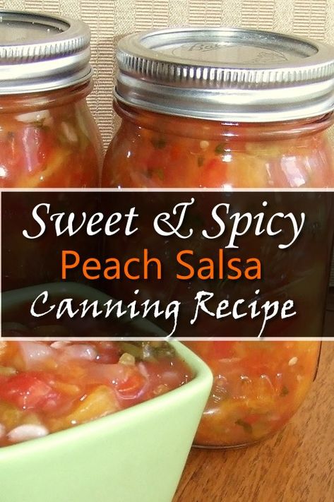 Peach Mango Salsa Recipe For Canning, Canning Pineapple Salsa Recipes, Sweet And Spicy Salsa For Canning, Pineapple Mango Salsa Canning Recipe, Sweet And Spicy Peach Salsa, Canning Ideas For Peaches, Peach Salsa For Canning, Peach Tomato Salsa Recipe Canning, Canned Peach Salsa