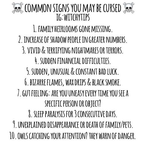 Tips for Witches Everywhere! ✨ on Instagram: “10 Common Signs You May Be Cursed! ☠️ One of the most common DM’s I get are “I think I am cursed, how do I know?”, well unless the person…” Witch Definition, Curses Witchcraft, Curse Spells, Witch Tips, Witchy Tips, Shadow People, Mysteries Of The World, Emo Scene Hair, Unique Words Definitions