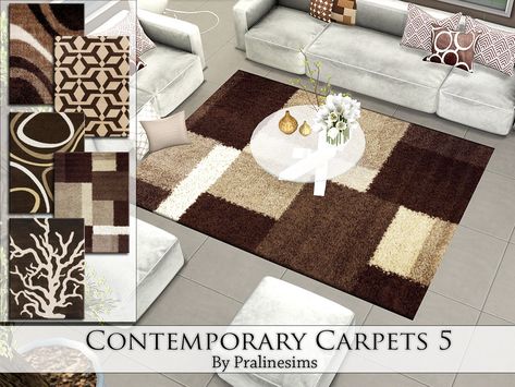 The Sims Resource - Contemporary Carpets 5 Living Room Sims 4, Die Sims 4, Sims 4 Tsr, Play Sims 4, Sims Packs, Contemporary Carpet, Sims 4 Bedroom, Free Sims 4, The Sims 4 Packs