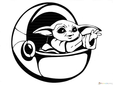 Coloring pages Baby Yoda. The Mandalorian and Baby Yoda Free Yoda Drawing, Unique Coloring Pages, Star Wars Baby, Dessin Adorable, Vector Drawing, Cricut Projects Vinyl, Star Wars Universe, Cricut Vinyl, Star Wars Art