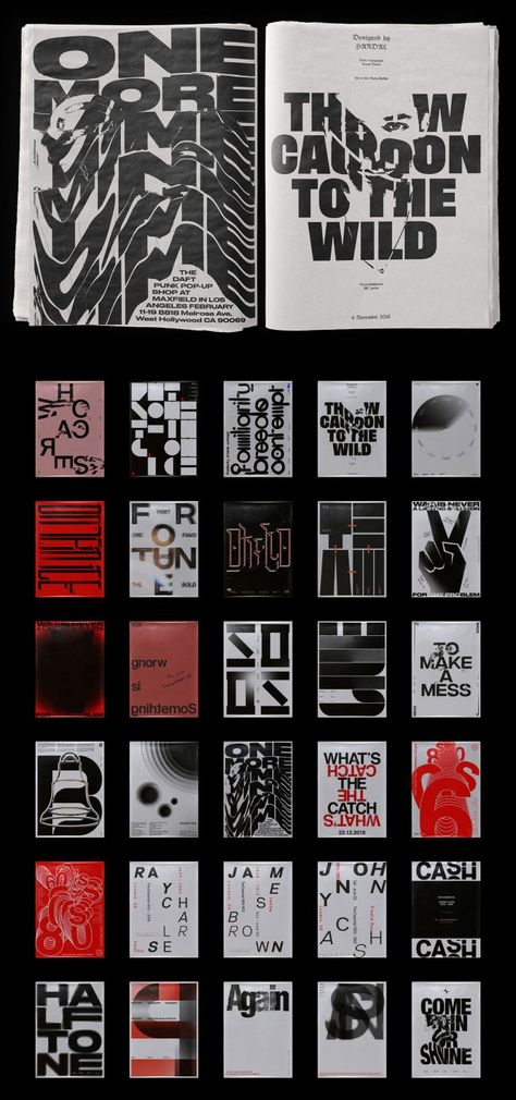 Thirty Typographic Poster Designs by Fatih Hardal Typographie Logo, Poster Grafico, Typographic Poster Design, Experimental Typography, Poster Design Layout, An Open Book, 타이포그래피 포스터 디자인, Typography Poster Design, Typographic Poster