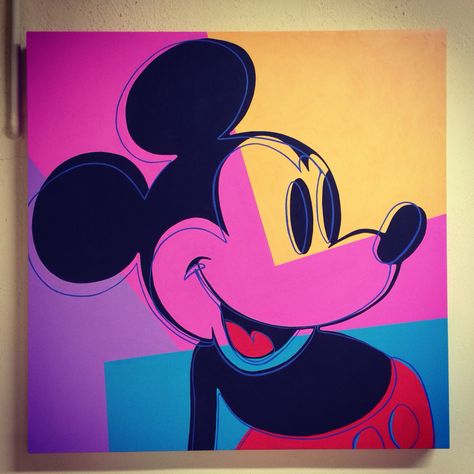 #pop #art #MickeyMouse #AndyWharhol #artwork #colour #acrylic #painting by @jandroitu MICKEY MOUSE ( 80 x 80 x 5 cm) http://alejandro-iturralde.blogspot.com.es/ Mickey Mouse Acrylic Painting, Acrylic Painting Cartoon Characters, Mickey Mouse Painting Canvases, Disney Acrylic Painting, Mickey Painting, Mickey Mouse Painting, Mickey Mouse Pop Art, Mickey Mouse Canvas, Disney Pop Art