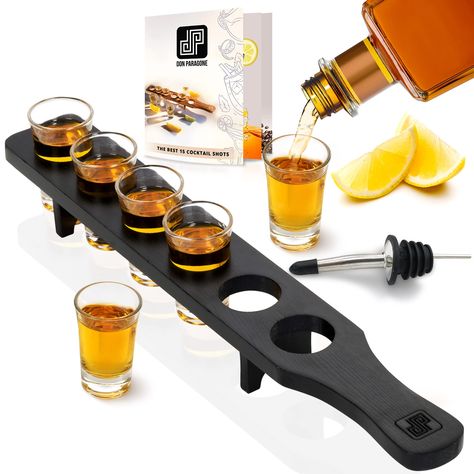 Shot Glass Tray Wood, Shot Glass Holder, Tequila Gift, Glass Lift, Whiskey Tasting, Serving Tray Set, Tequila Shots, Shot Glass Set, Bar Party