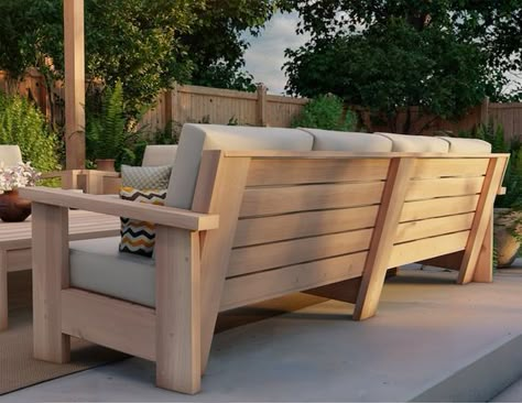 PDF Download, DIY Patio Bench and Table Plan, DIY Patio Sectional, Ergonomic Seating, Bench and Table Plan Set, Building Instructions - Etsy Garage Couch, Desk Ideas Wood, Diy Patio Sectional, Diy Patio Furniture Cushions, Outside Couch, Diy Patio Bench, Outdoor Chairs Diy, Bench And Table, Outside Diy