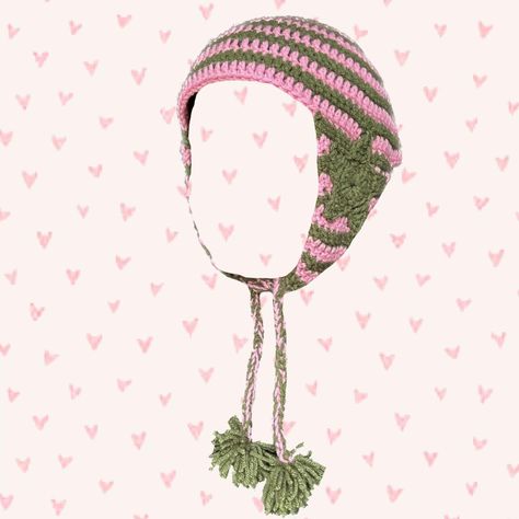 Handmade pink and green beabadoobee inspired hat!!... - Depop Beabadoobee Hat, Beabadoobee Crochet, Green And Pink, Crochet Beanie, Crochet Hat, Pink And Green, Crochet Hats, Fashion Inspo, Cute Outfits