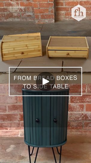 How to Convert a Bread Box into a Side Table | This is stunning! #breadbox #diy #diyproject #painting #ideas | By Family HandymanFacebook Refurbished Furniture Diy, Koti Diy, Diy Wood Furniture, Furniture Box, Diy Side Table, Diy Nightstand, Diy Craft Room, Bread Boxes, Bread Box