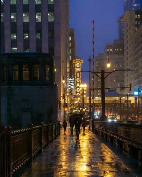 Rainy nights in Chicago ☔ 📸 @photobyfarad Chicago Rainy Day, Calming Lights, Chicago Autumn, Rainy Chicago, Fall In Chicago, Rainy Aesthetic, Rainy Photos, Building References, Widget Photos