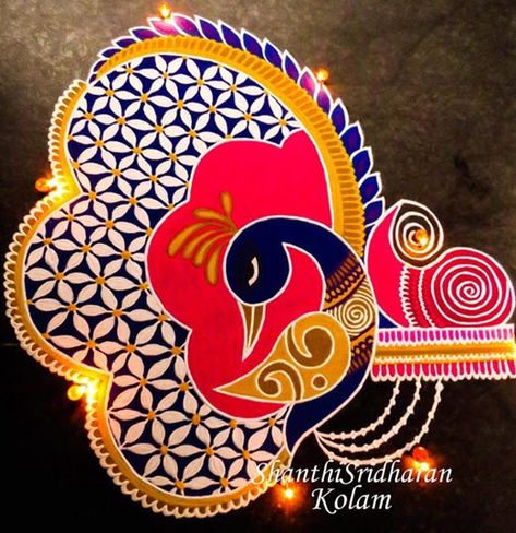 Diwali Rangoli Designs Simple, Modern Rangoli, Happy New Year Rangoli, New Year Rangoli Designs, Art Rangoli, Rangoli Designs For Diwali, Diwali Rangoli Designs, Rangoli Designs Simple, Rangoli Designs For Competition