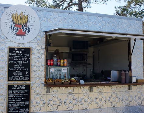 Home | Fry-Yay Food Truck Fries Food Truck, Vegetarian Chilli Con Carne, Fry Yay, Loaded Fries, Battered Fish, Sweet Chilli, Fried Food, Aioli, Shallots