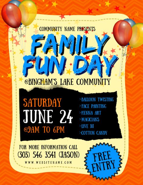 Event Poster Template, Family Bbq, Activities Ideas, Family Fun Day, Church Poster Design, Promotional Flyers, Free Flyer Templates, Free Business Card Templates, Event Flyer Templates