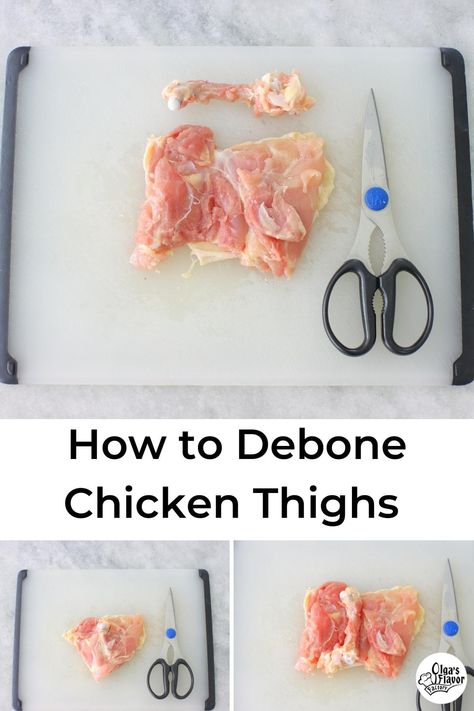 How to Debone Chicken Thighs How To Debone Chicken Thighs, Debone Chicken Thigh, Baked Teriyaki Chicken, Chicken Skin, Burrito Bowl, Stir Fry Recipes, Teriyaki Chicken, Chicken Thigh Recipes, The Bone