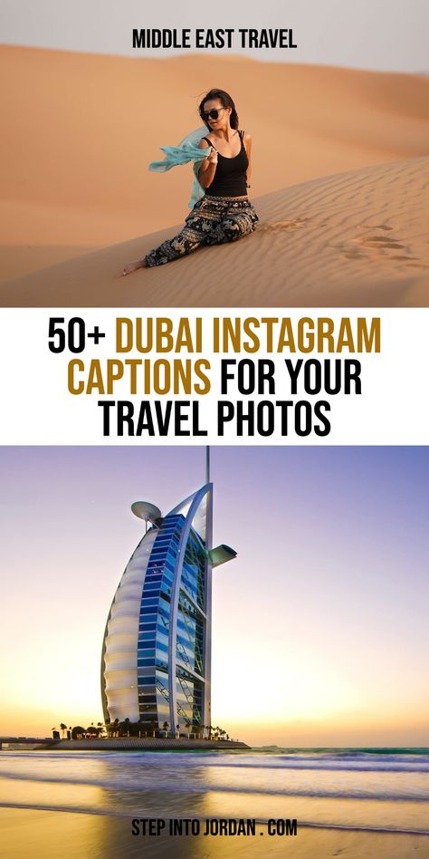 Looking for some inspiration for an upcoming trip to Dubai? Or looking to caption your Dubai photos with the best quotes. Look no further than these Dubai Instagram Captions | Dubai Travel | Dubai Photography | UAE Travel Dubai Captions For Instagram Story, Dubai Instagram Story, Dubai Photography Ideas, Dubai Photos, Instagram Captions Travel, Dubai Quotes, Middle East Travel, Dubai Instagram, Vacation Captions