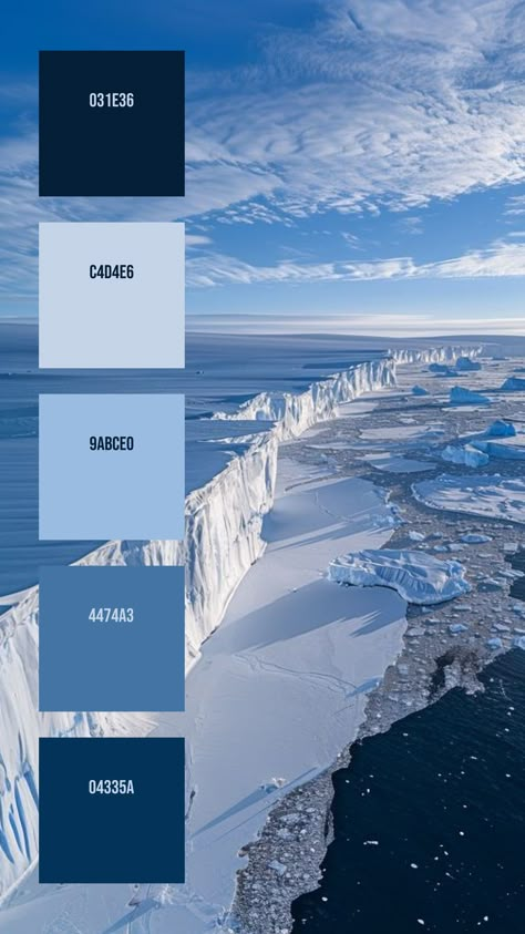 Colors:
031E36
C4D4E6
9ABCE0
4474A3
04335A Ice Blue Color Combination, Frozen Colour Palette, Frost Color Palette, Icy Blue Color Palette, Blue Complementary Color Palette, Icy Color Palette, Pantone Blue Shades, Ice Blue Color Palette, Blue Pallet Color