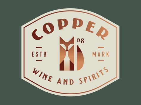 Wine Etiquette Design, Branded Merch, Copper Logo, Green Branding, Wine Logo, Coffee Label, Inspiration Logo Design, Logo Process, Love Logo