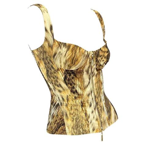 Roberto Cavalli Corset, Vintage Roberto Cavalli, Leopard Print Fashion, Vintage Ysl, Versace Couture, Snake Print Dress, Corset Bustier, Silk Lace, Form Fitting Dress