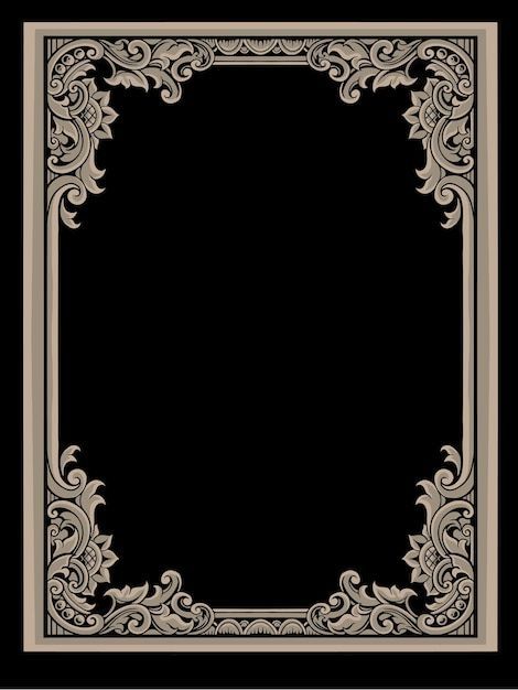 Engraved vector photo frames for all pic... | Premium Vector #Freepik #vector #royal-frame #antique-frame #luxury-border #royal-border Antique Frame Drawing, Royal Border Design, Photo Frame Border Design, Royal Frame Design, Vintage Frame Drawing, Photo Border Design, Frame Border Design Aesthetic, Vintage Border Design, Gothic Border