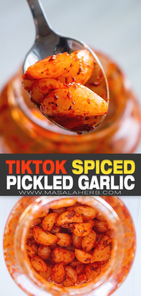 Homemade Pickled Garlic, Best Pickled Garlic Recipe, Hot Pickled Garlic, Pickled Garlic Uses, Picked Garlic Recipes, Spicy Pickled Garlic Recipes, Diy Spicy Pickles, Quick Pickled Garlic, Hawaiian Pickled Garlic