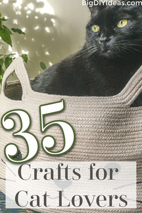 Are you a fan of cats?! Well, you've come to the right place! They're cute, they're cuddly, they... are sometimes jerks. But we forgive them because of the first two things! This list is a collection of amazing crafts and DIY projects that you can do as a cat/craft lover or you can make them for gifts to give out to your friends and family. Give them a try! Diy Cat Gifts For Cats, Diy Cat Lover Gifts, Gifts For Cat Lovers Diy, Diy Cat Gifts, Cat Craft Ideas, Cat Accessories Diy, Gift Ideas For Cat Lovers, Cats Crafts, Cat Diy Crafts