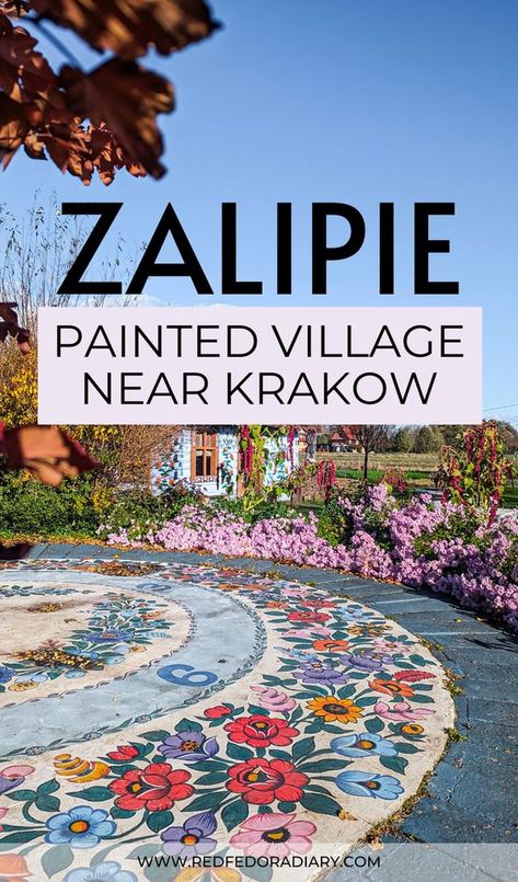 The most charming village in Poland, Zalipie, is known for painted houses with floral decorations. This guide tells you how to visit Zalipie from Krakow | day trips from Krakow | Zalipie Poland | Where to go in Poland | places to visit in Poland | Places in Krakow | Krakow day trips | colorful village | Poland best places | Poland Travel Beautiful Places, Zalipie Poland, Poland Trip, Poland Vacation, Colorful Village, Krakow Travel, Painted Houses, Visit Poland, Christmas In Europe