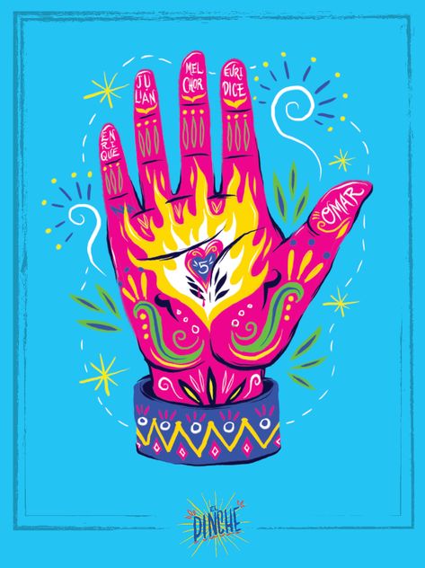 Mexican Iconography, Mexican Graphic Design, Modern Mexican, Mexico Art, Skull Hand, Mexican Designs, Poster Collection, Arte Popular, Mexican Art