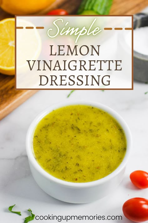 Lemon Vinaigrette Dressing Recipe, Harissa Vinaigrette, Lemon Vinegarette, Lemon Salad Dressings, Lemon Vinaigrette Dressing, Lemon And Strawberry, Vinaigrette Dressing Recipe, Strawberry Vinaigrette, Lemon Salad