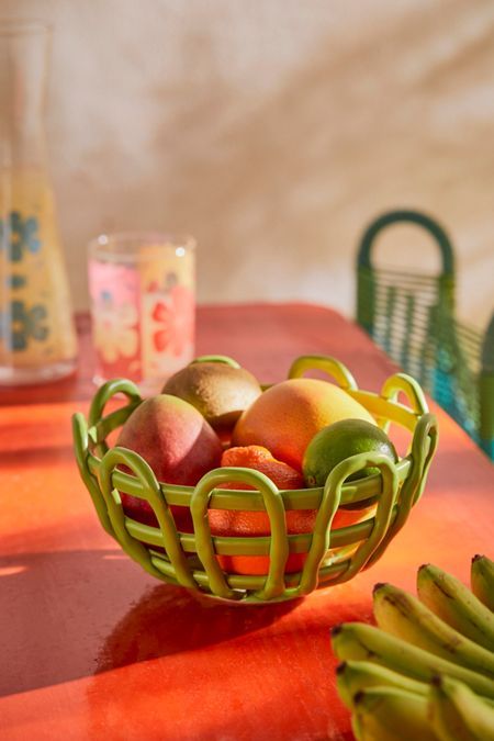 Peek-A-Boo Margarita Glass | Urban Outfitters Urban Outfitters Home, Ceramic Fruit Bowl, Tanah Liat, Green Fruit, Colorful Ceramics, Pottery Crafts, Ceramics Pottery Art, Ceramics Ideas Pottery, Air Dry Clay