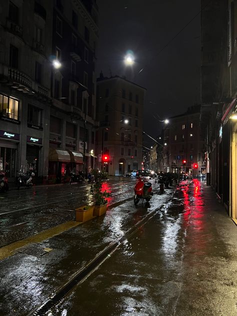 Rainy Italy, Night Rain, Rainy Night, City Aesthetic, Milan, Italy, Music, Quick Saves