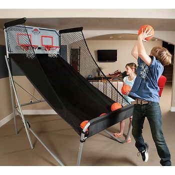 Lifetime Double Shot Arcade Basketball System Basketball Arcade Games, Indoor Basketball Hoop, Basketball Shorts Girls, Basketball Games For Kids, Basketball Tickets, Basketball Tricks, Basketball Systems, Indoor Basketball, Basketball Shooting