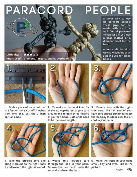 Paracord People Diy How To Make, Paracord Instructions, Paracord People, Paracord Projects Tutorials, Bracelets Paracord, Cord Crafts, Paracord Crafts, Paracord Projects Diy, Paracord Armband