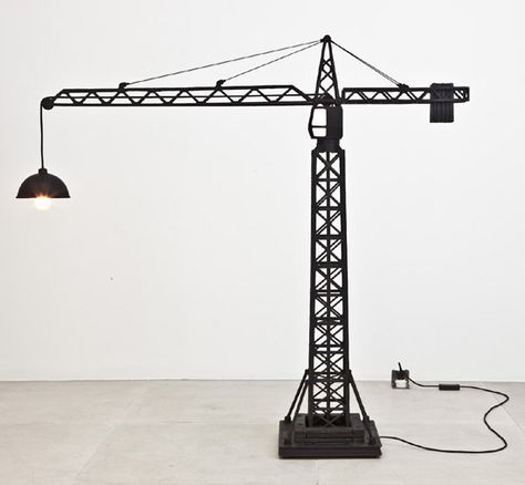 Creative Design: Wrecking Ball and Crane Lamp (6 pics) - My Modern Metropolis Crane Lamp, Blitz Design, Diy Luminaire, Unusual Lamps, Unique Furniture Design, Diy Lampe, Creative Lamps, Ball Lamps, Design Jobs