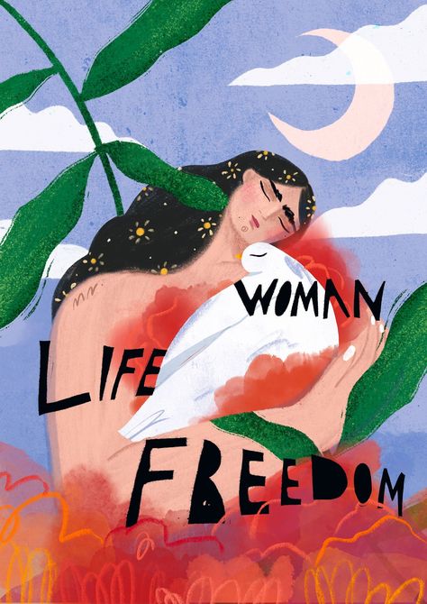 Woman Life Freedom Iran Illustration, Solidarity Illustration, Freedom Iran, Freedom Drawing, Zine Project, Woman Life Freedom, Freedom Art, Iran Pictures, Iranian Art