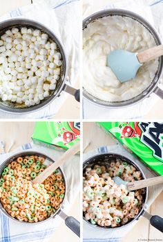 how to make cereal and milk breakfast bars Breakfast Birthday Ideas, Smores Cereal, Cereal Cupcakes, Cereal Popsicles, Cereal Ideas, How To Make Cereal, Cereal Desserts, Cereal Healthy, Cereal Party